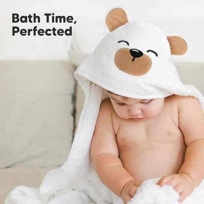 KeaBabies Baby Hooded Towel - Viscose from Bamboo Baby Towel Organic Bamboo Towel, Infant Towel, Large Hooded Towel, Baby Bath Towel with Hood for Girls,Babies,Newborn Boys,Toddler(Serenity)