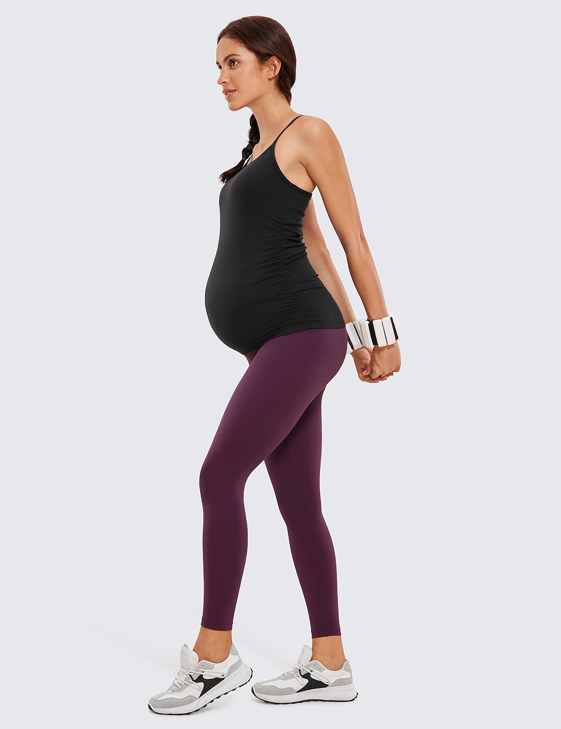 CRZ YOGA Womens Butterluxe Maternity Leggings 25" / 28" - Workout Activewear Yoga Pregnancy Pants Over The Belly Buttery Soft