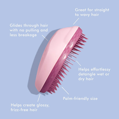 Tangle Teezer The Fine and Fragile Detangling Brush, Dry and Wet Hair Brush Detangler for Color-Treated, Fine and Fragile Hair, Mint Violet