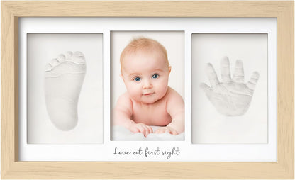 Baby Hand and Footprint Kit - Baby Footprint Kit, Newborn Keepsake Frame, Baby Handprint Kit, Personalized Baby Gifts, Nursery Decor, Baby Shower Gifts for Girls Boys (Sage)