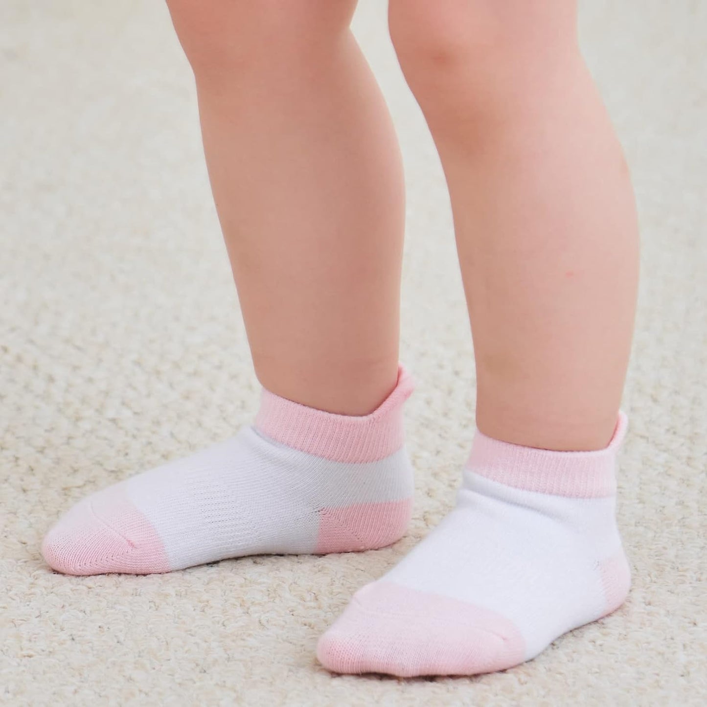 Zaples Baby Non Slip Grip Ankle Socks with Non Skid Soles for Infants Toddlers Kids Boys Girls