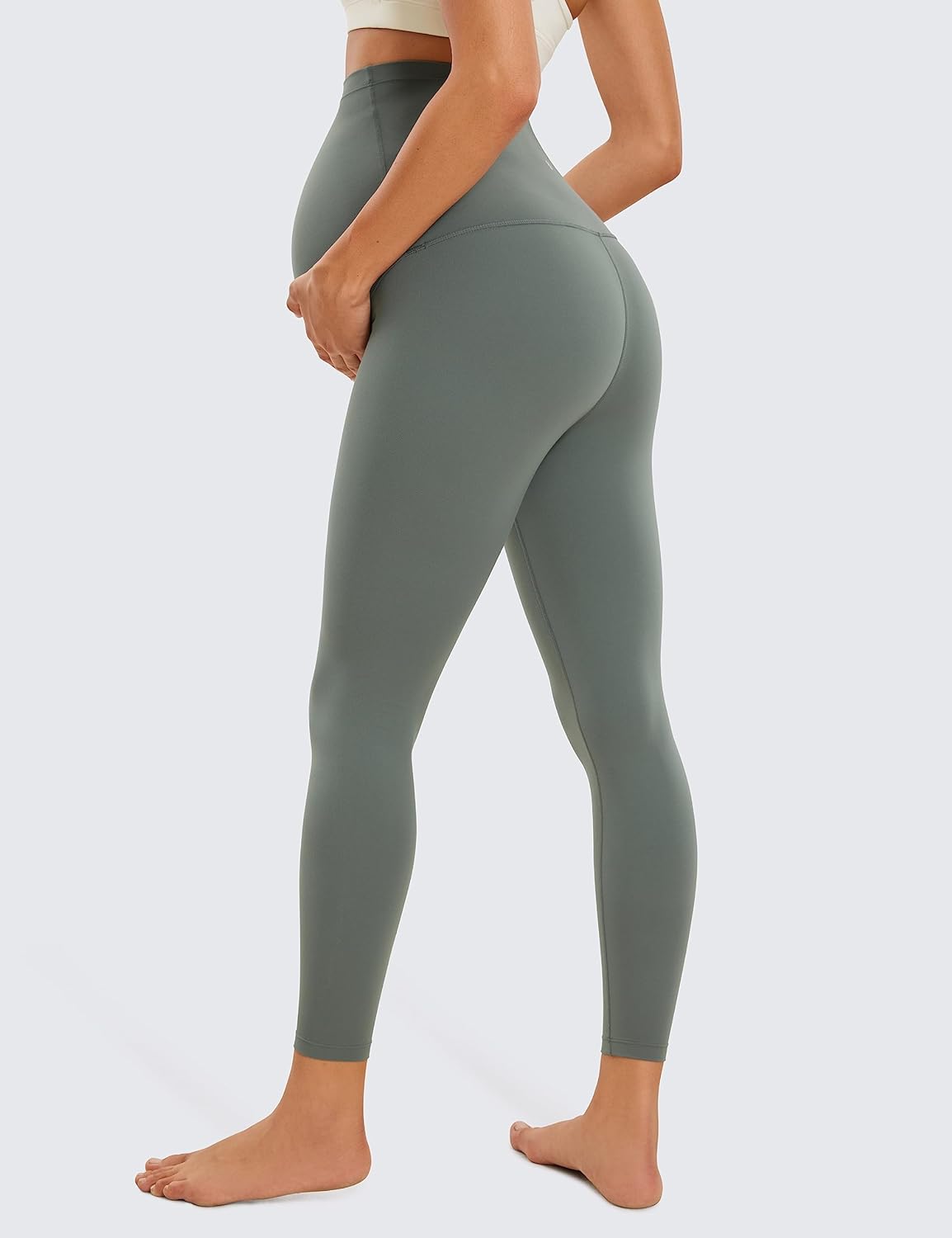 CRZ YOGA Womens Butterluxe Maternity Leggings 25" / 28" - Workout Activewear Yoga Pregnancy Pants Over The Belly Buttery Soft