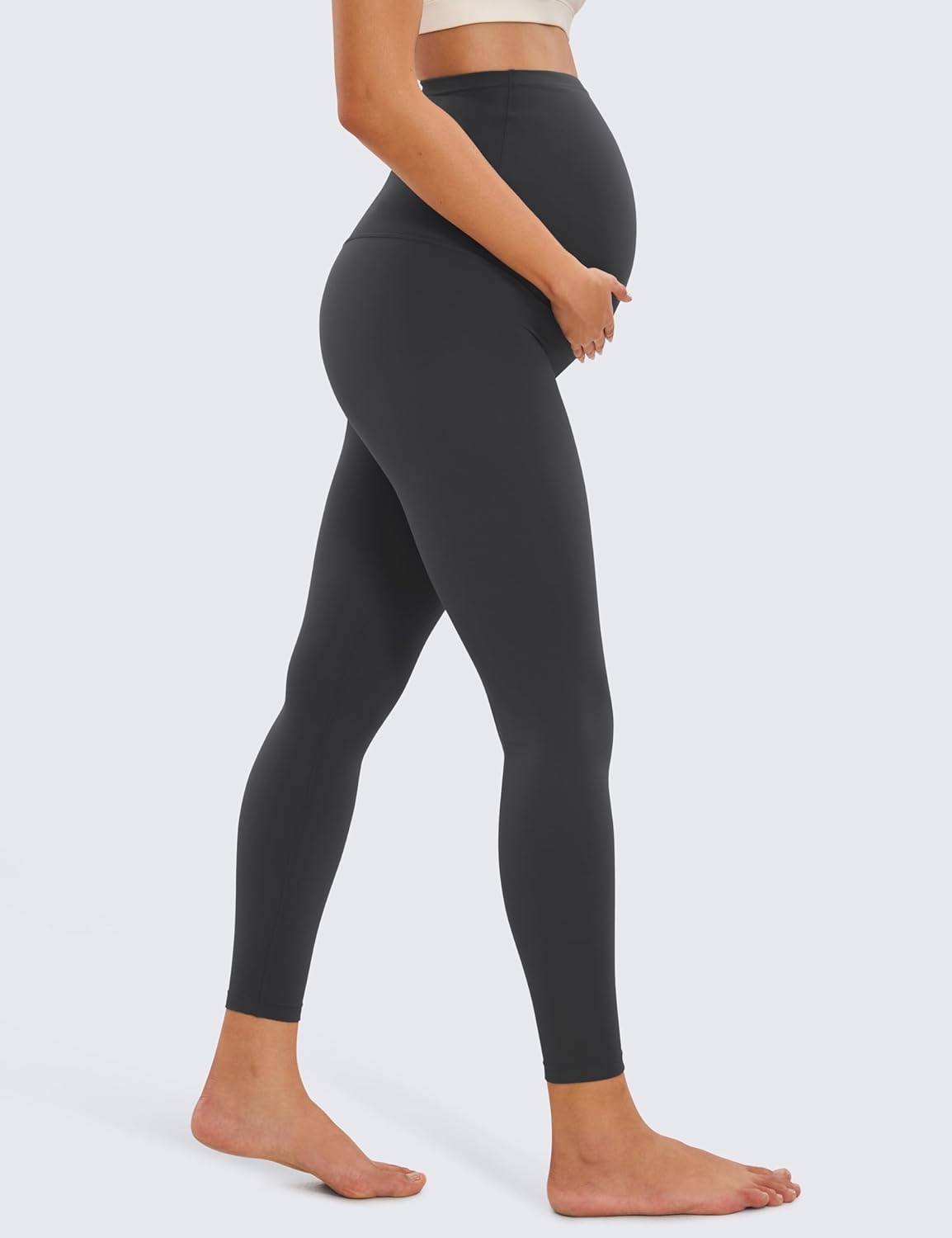 CRZ YOGA Womens Butterluxe Maternity Leggings 25" / 28" - Workout Activewear Yoga Pregnancy Pants Over The Belly Buttery Soft