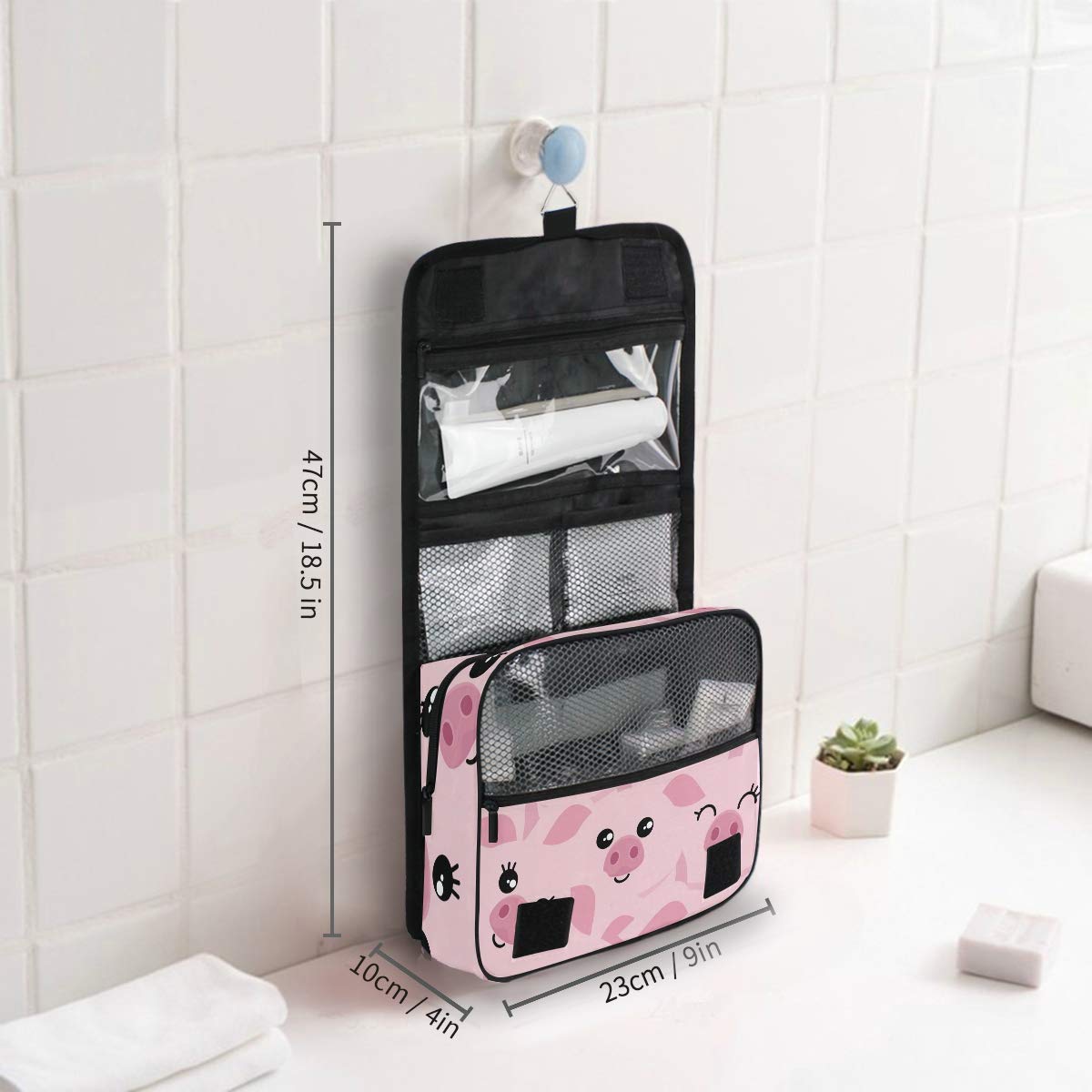 senya Hanging Travel Toiletry Bag Kit Makeup Case Cosmetics Organizer for Men Women