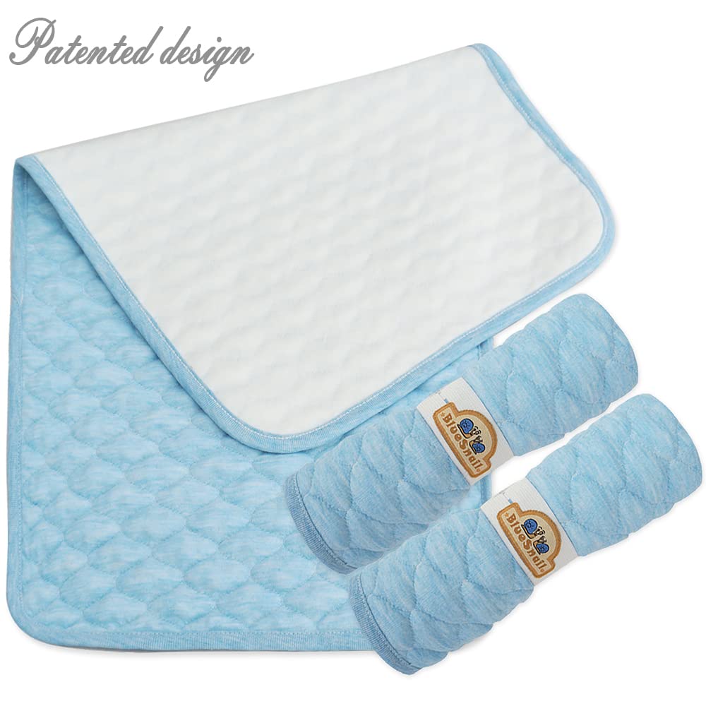 BlueSnail Quilted Thicker Waterproof Changing Pad Liners, 3 Count (Gray)