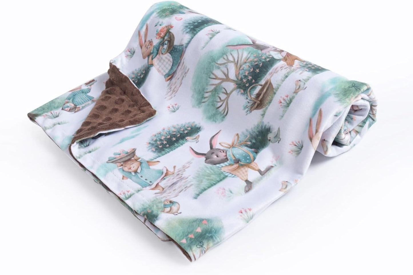 Donsonny Baby Blanket for Boys Girls Soft Minky with Double Layer Dotted Backing, Color Dinosaurs Printed 30 x 40 Inch Receiving Blanket