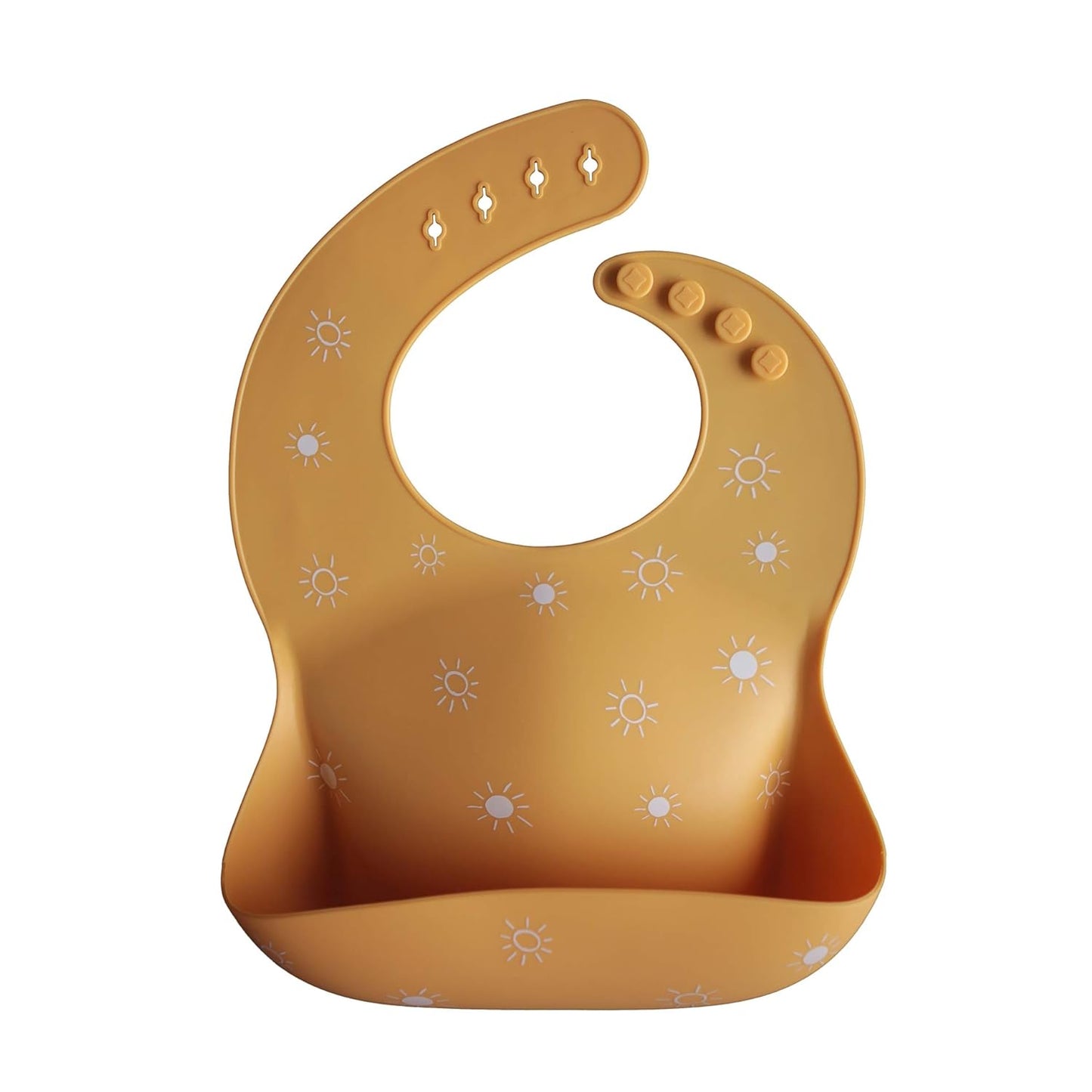 mushie Silicone Baby Bib | Adjustable Fit Waterproof Bibs (Dusty Rose)