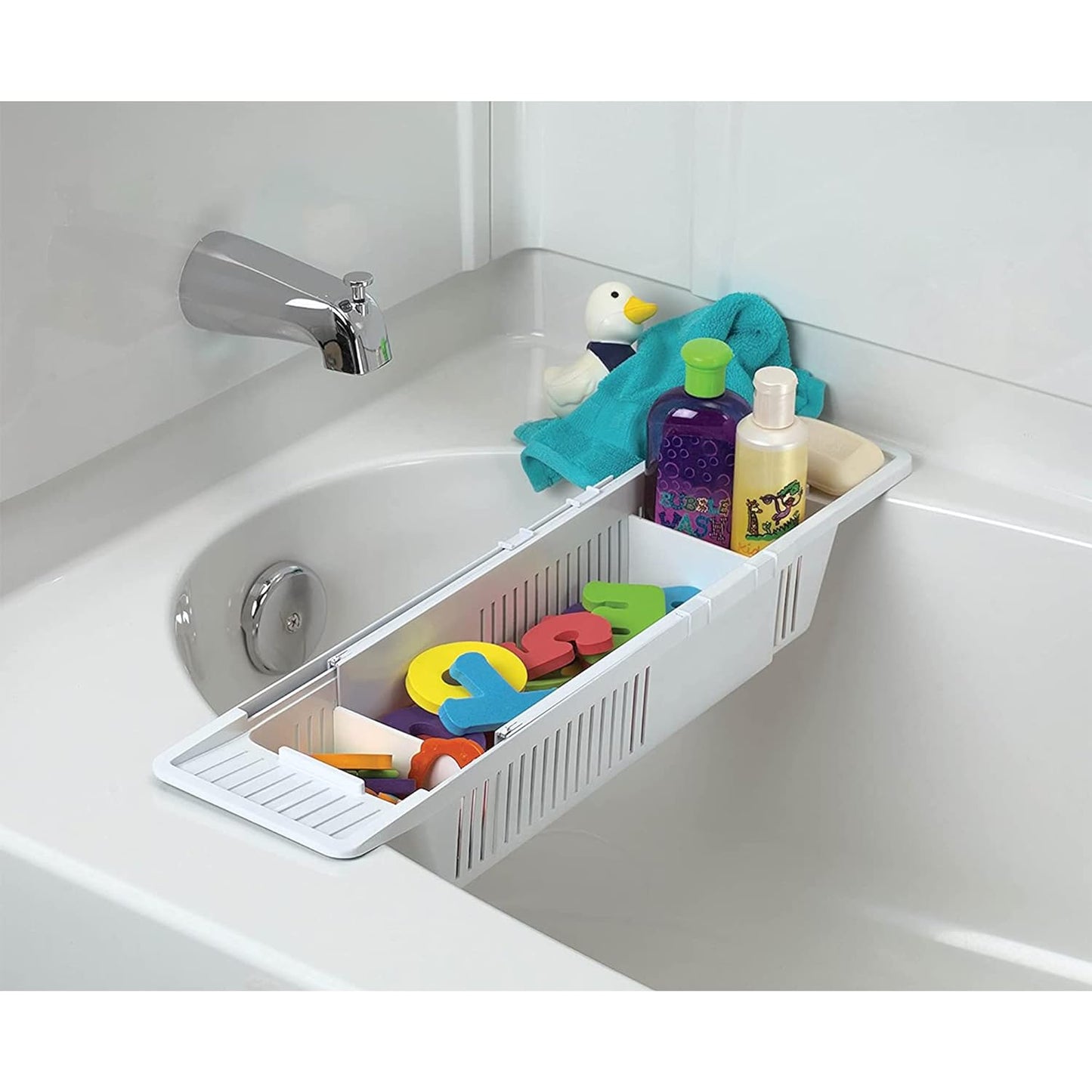 KidCo S372 Bath Storage Basket - Baby Bathtub Organizer (White)