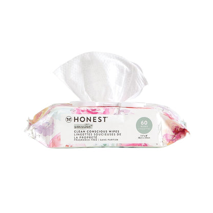 The Honest Company Clean Conscious Wipes | 99% Water, Compostable, Plant-Based, Baby Wipes | Hypoallergenic, EWG Verified | Pattern Play, 720 Count