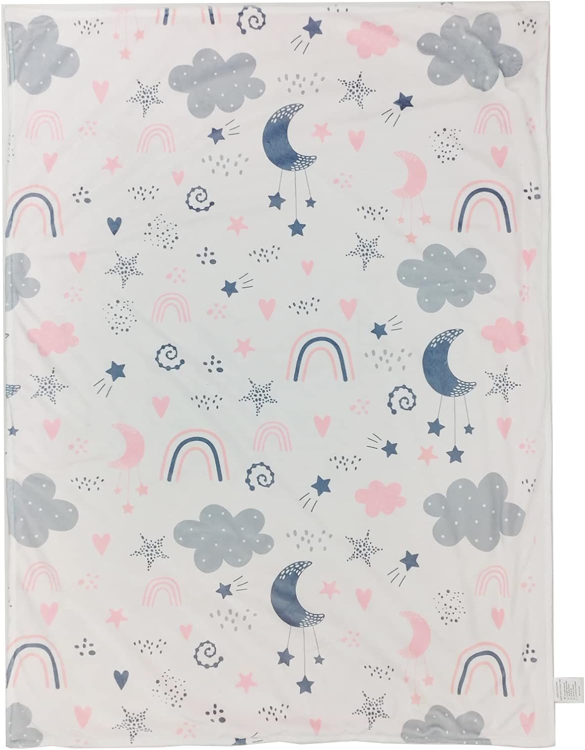 Baby Blanket for Boys Girls (Fox Printed, 30"x40") with Double Layer Dotted Backing Soft Plush Minky Blanket for Toddlers Newborn