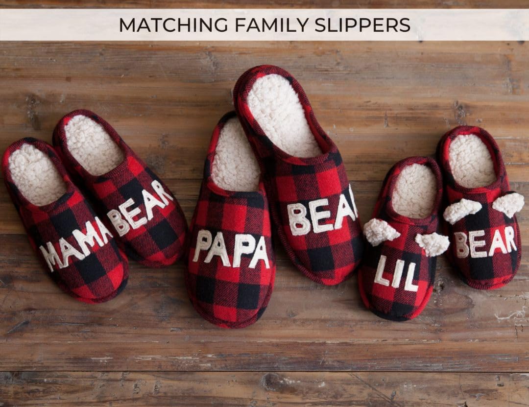 Dearfoams Gifts for Women Matching Christmas Holiday Mama Bear Slipper