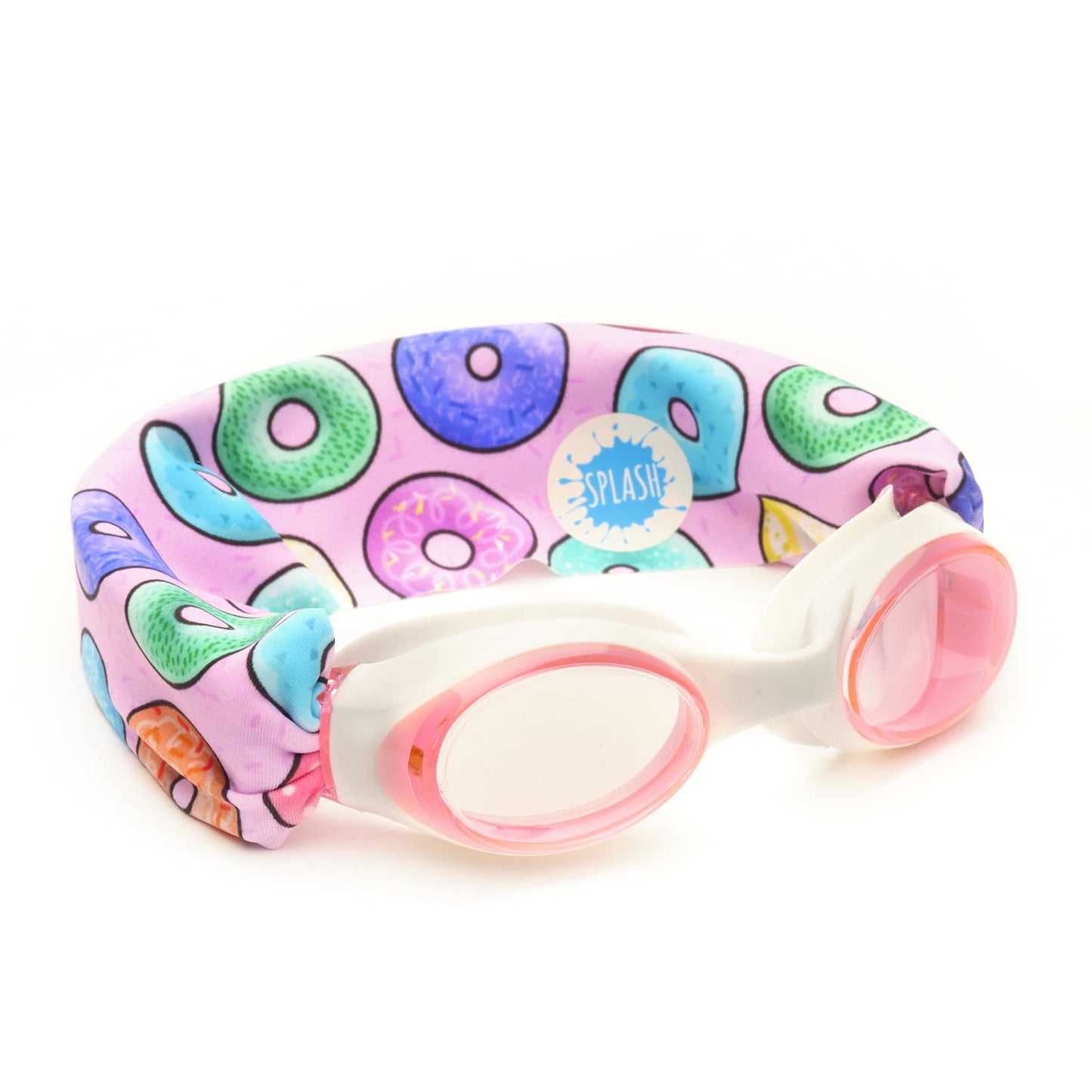 SPLASH SWIM GOGGLES with Fabric Strap - Pink & Purples Collection | Fun, Fashionable, Comfortable - Adult & Kids Swim Goggles