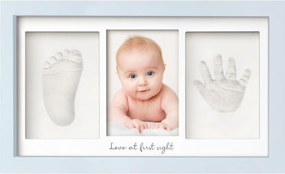 Baby Hand and Footprint Kit - Baby Footprint Kit, Newborn Keepsake Frame, Baby Handprint Kit, Personalized Baby Gifts, Nursery Decor, Baby Shower Gifts for Girls Boys (Sage)