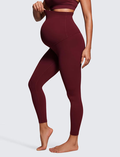 CRZ YOGA Womens Butterluxe Maternity Leggings 25" / 28" - Workout Activewear Yoga Pregnancy Pants Over The Belly Buttery Soft