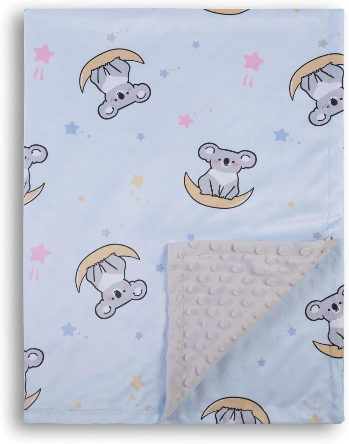 Donsonny Baby Blanket for Boys Girls Soft Minky with Double Layer Dotted Backing, Color Dinosaurs Printed 30 x 40 Inch Receiving Blanket