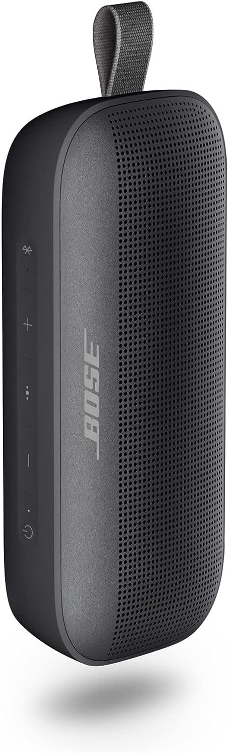 Bose SoundLink Flex Bluetooth Speaker, Portable Speaker with Microphone, Wireless Waterproof Speaker for Travel, Outdoor and Pool Use, Black