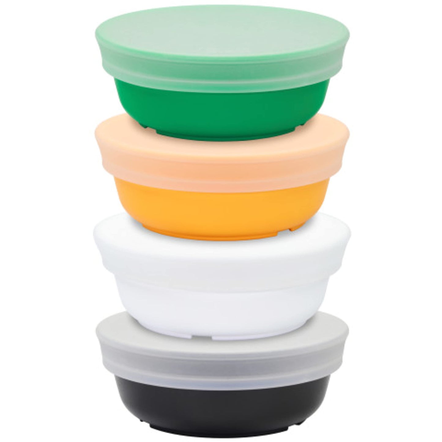 Re-Play Made in USA 12 Oz. Reusable Plastic Bowls, Pack of 4 Without Lid - Dishwasher and Microwave Safe Bowls for Snacks and Everyday Dining - Toddler Bowl Set 5.75" x 5.75" x 2", Modern Mint