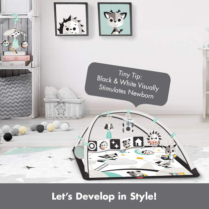 Tiny Love Black & White Gymini Infant Activity Play Mat With-Book, Magical Tales, Deluxe