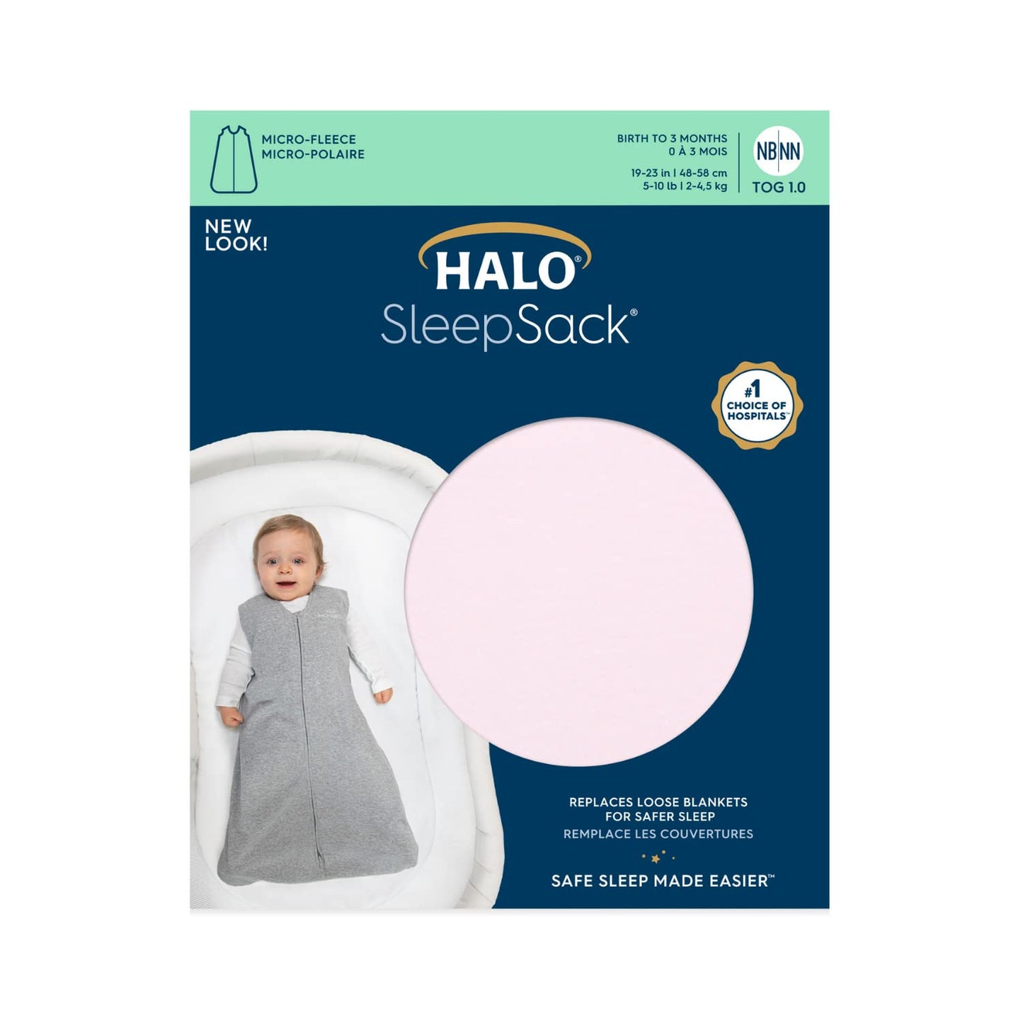 HALO Sleepsack Plush Dot Velboa Wearable Blanket, TOG 1.5, Cream, Medium