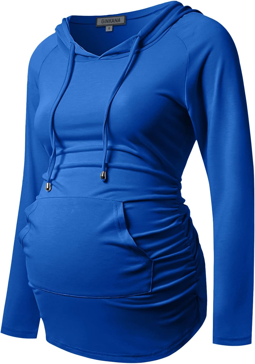 GINKANA Maternity Hoodie Long Sleeves Shirts Casual Maternity Top Pregnancy Sweatshirt Casual Clothes