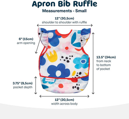 Tiny Twinkle Mess Proof Baby Bib - Waterproof Toddler and Baby Apron Bib - Machine Washable - PFAS and BPA Free