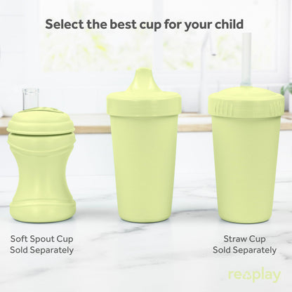 Re Play Made in USA 10 Oz. Sippy Cups for Toddlers (4-pack) Spill Proof Sippy Cup for 1+ Year Old - Dishwasher/Microwave Safe - Hard Spout Kids Cups with Lid 3.13" x 6.25" (Modern Mint)