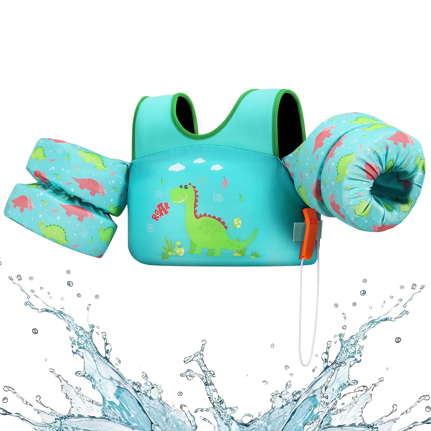 Heysplash Swim Vest for Kids, Toddler Pool Floaties Fit 20-50/70 Lbs, Children Swimming Vest with Adjustable Strap, Swim Jacket Water Wing Arm Float, Puddle Sea Beach Boat Jumper Boy Girl Baby Age 2-6