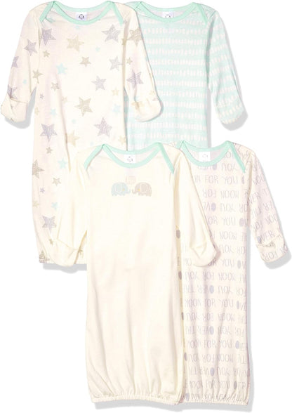 Gerber Baby Boy and Girls 4-Pack Sleeper Gown