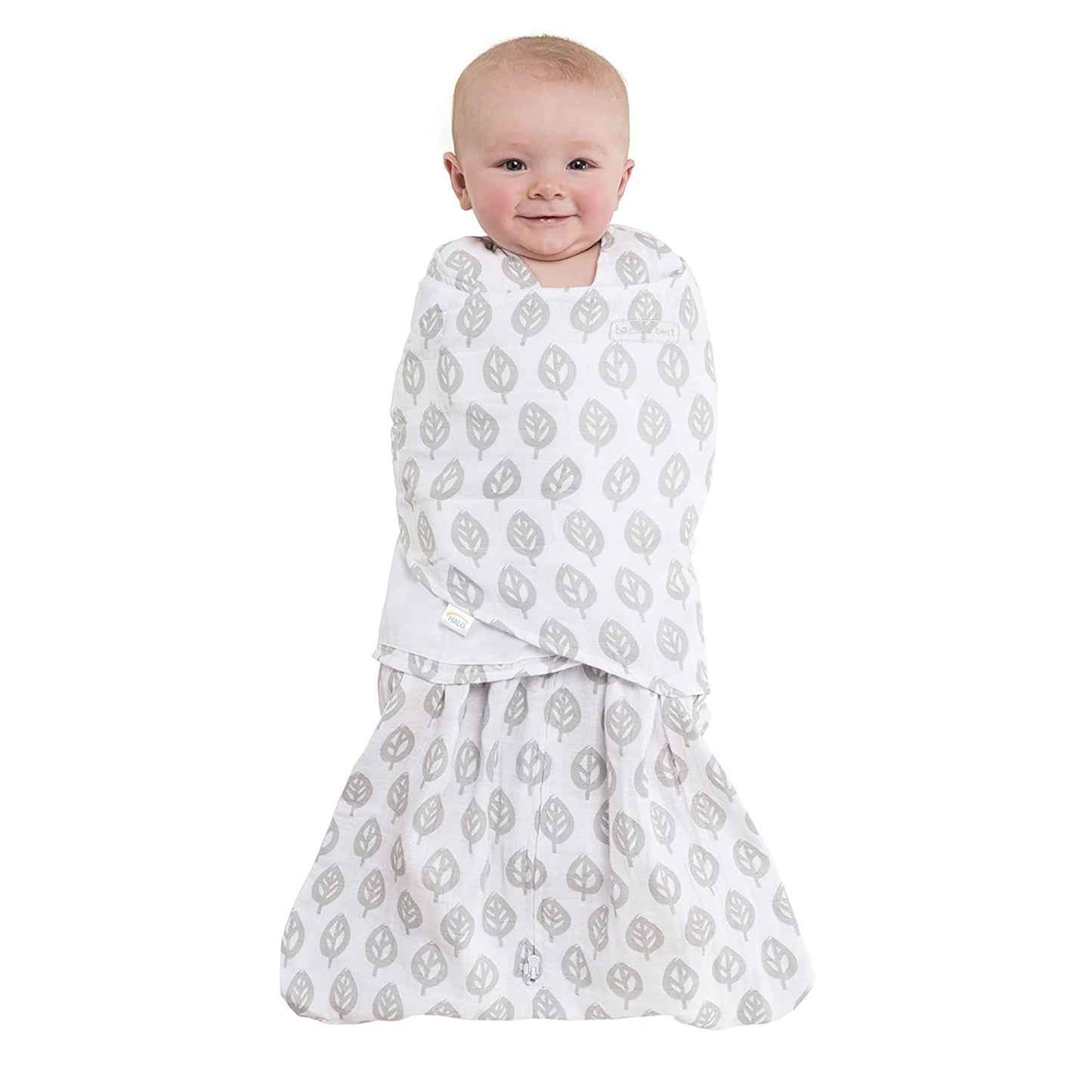 HALO 100% Cotton Sleepsack Swaddle, 3-Way Adjustable Wearable Blanket, TOG 1.5, Clouds, Newborn, 0-3 Months