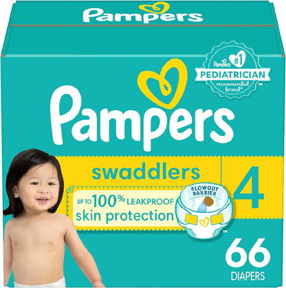 Pampers Swaddlers Diapers - Size 1, 164 Count (Pack of 1), Ultra Soft Disposable Baby Diapers