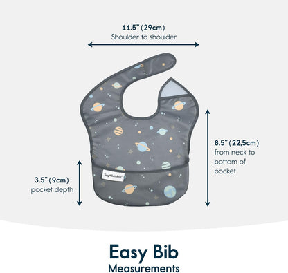 Tiny Twinkle Mess-Proof Baby Bib - Waterproof Bib for Baby Boy or Girl - PFAS, PVC, BPA, Phthalate Free - Baby Food Bibs