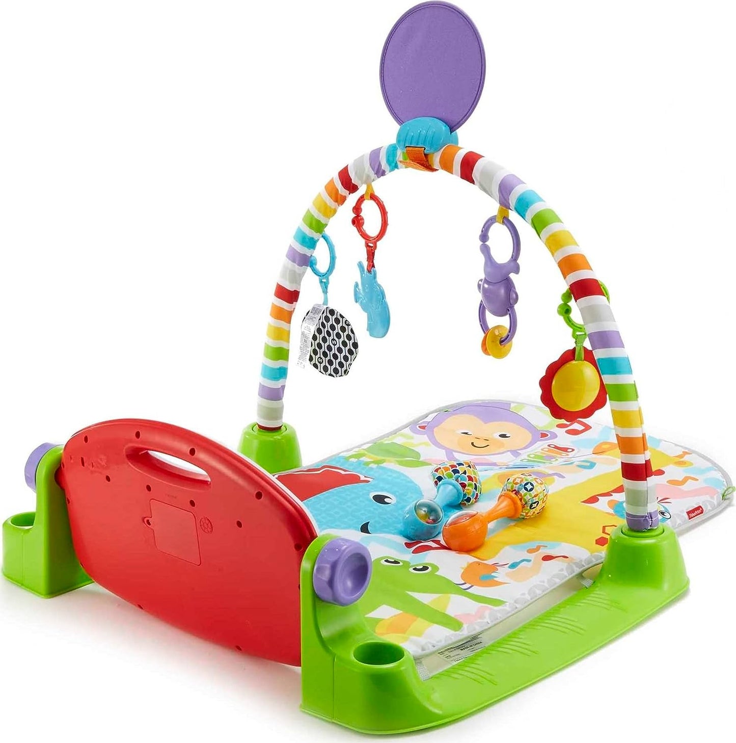 Fisher-Price Baby Playmat Kick & Play Piano Gym With Musical And Sensory Toys For Newborn To Toddler, Navy Fawn