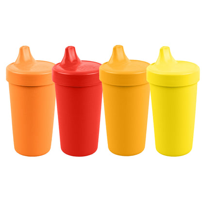 Re Play Made in USA 10 Oz. Sippy Cups for Toddlers (4-pack) Spill Proof Sippy Cup for 1+ Year Old - Dishwasher/Microwave Safe - Hard Spout Kids Cups with Lid 3.13" x 6.25" (Modern Mint)