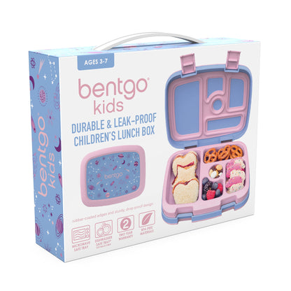 Bentgo® Kids Prints Leak-Proof, 5-Compartment Bento-Style Kids Lunch Box - Ideal Portion Sizes for Ages 3 to 7 - BPA-Free, Dishwasher Safe, Food-Safe Materials - 2023 Collection (Friendly Skies)…