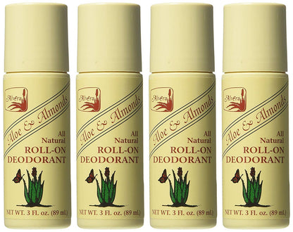 Alvera All Natural Roll-On Deodorant, Aloe Herbal, 3 Fluid Ounce