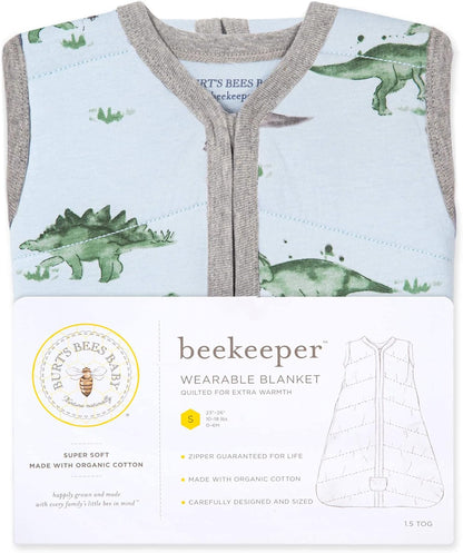 Burt's Bees Baby Unisex-Baby Beekeeper Wearable Blanket, 100% Organic Cotton, Swaddle Transition Sleeping Bag