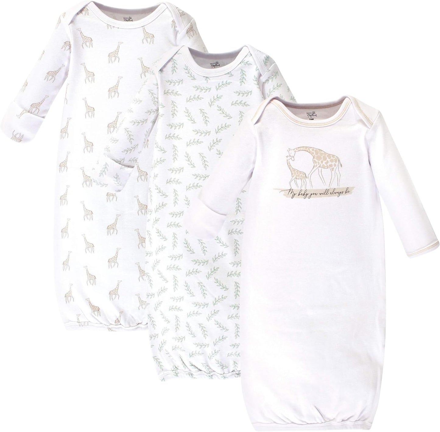 Touched by Nature Unisex Baby Organic Cotton Gowns