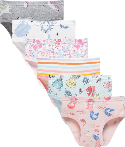 Finihen Toddler Girls Cotton Underwear Cute Print Briefs Little girls Panties Soft Multipacks