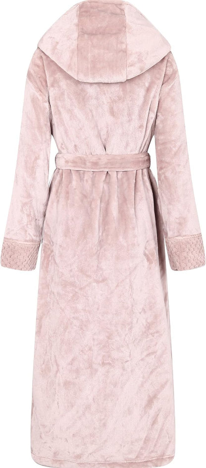 Richie House Women's Plush Soft Warm Fleece Bathrobe Robe RH1591