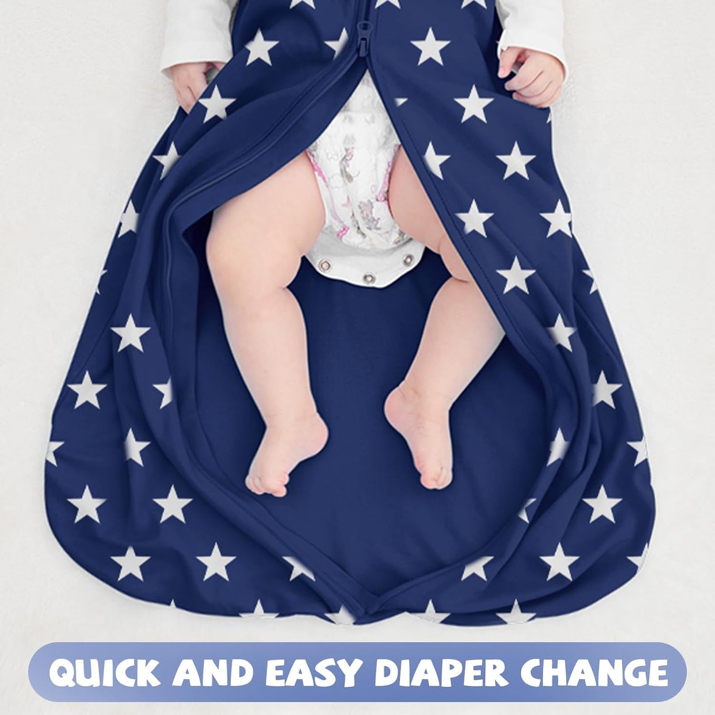 Yoofoss Baby Sleep Sack 0-6 Months Wearable Blanket for Babies 100% Cotton 2-Way Zipper TOG 0.5 Toddler Sleeping Sack 3 Pack, Comfy Lightweight Sleep Sacks