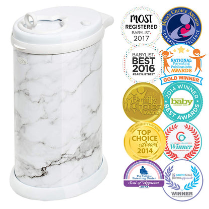 Ubbi Steel Odor Locking, No Special Bag Required Money Saving, Awards-Winning, Modern Design, Registry Must-Have Diaper Pail, White