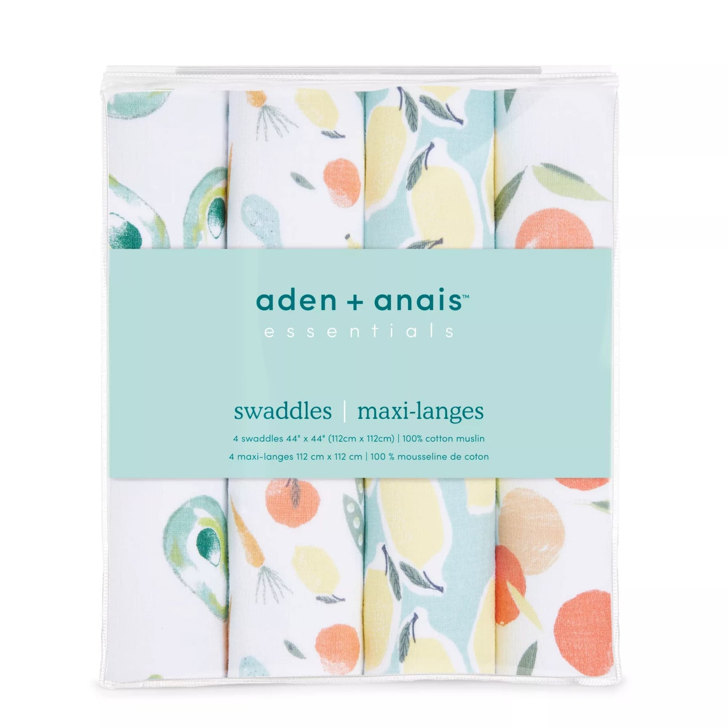 essentials cotton muslin swaddle 4-pack