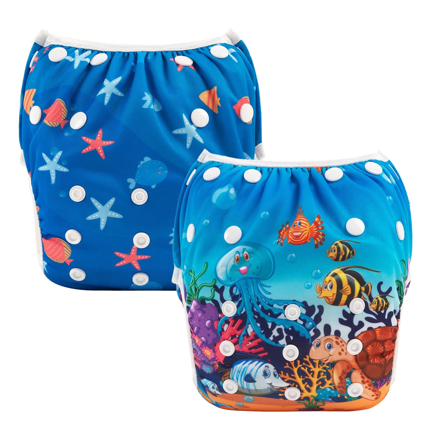 ALVABABY Swim Diapers Baby & Toddler Snap Large Size Reusable Adjustable Baby Boy ZYK103-D118