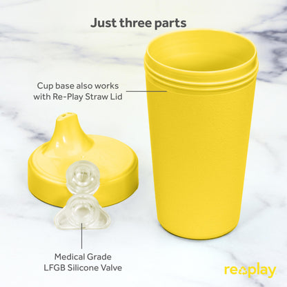 Re Play Made in USA 10 Oz. Sippy Cups for Toddlers (4-pack) Spill Proof Sippy Cup for 1+ Year Old - Dishwasher/Microwave Safe - Hard Spout Kids Cups with Lid 3.13" x 6.25" (Modern Mint)