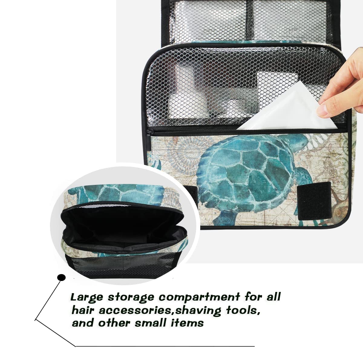 senya Hanging Travel Toiletry Bag Kit Makeup Case Cosmetics Organizer for Men Women