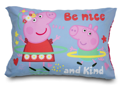 Peppa Pig I'm Just So Happy Toddler Nap-Mat - Includes Pillow and Fleece Blanket – Great for Girls or Boys Napping during Daycare or Preschool - Fits Toddlers