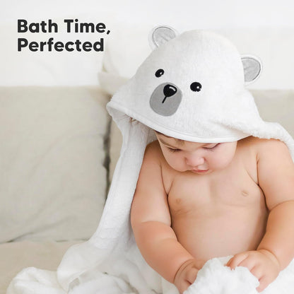 KeaBabies Baby Hooded Towel - Viscose from Bamboo Baby Towel Organic Bamboo Towel, Infant Towel, Large Hooded Towel, Baby Bath Towel with Hood for Girls,Babies,Newborn Boys,Toddler(Serenity)