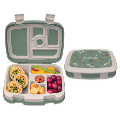 Bentgo® Kids Prints Leak-Proof, 5-Compartment Bento-Style Kids Lunch Box - Ideal Portion Sizes for Ages 3 to 7 - BPA-Free, Dishwasher Safe, Food-Safe Materials - 2023 Collection (Friendly Skies)…