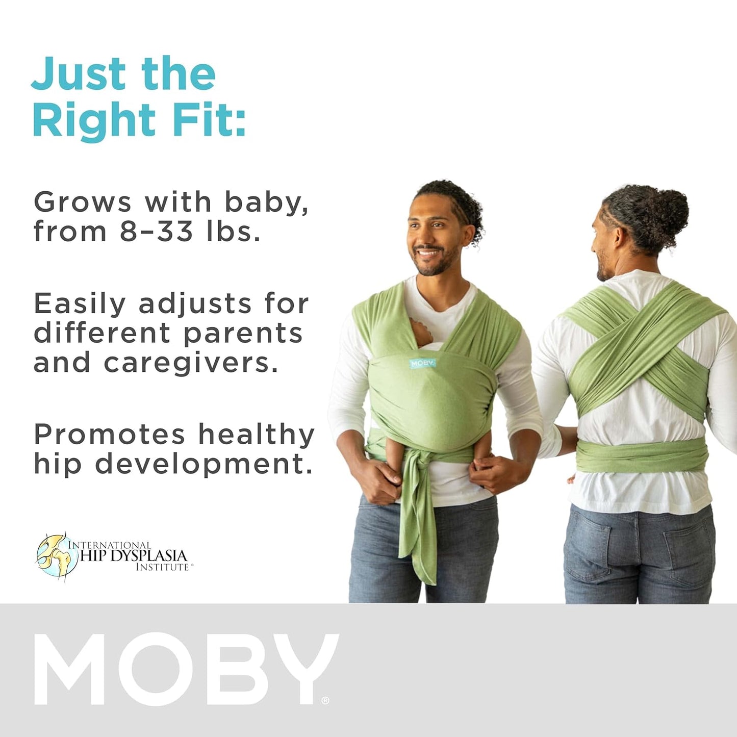 Moby Wrap Baby Carrier | Element for Newborns & Infants #1 Gift Keeps Safe Secure Adjustable All Body Types Perfect Mom Dad Taupe