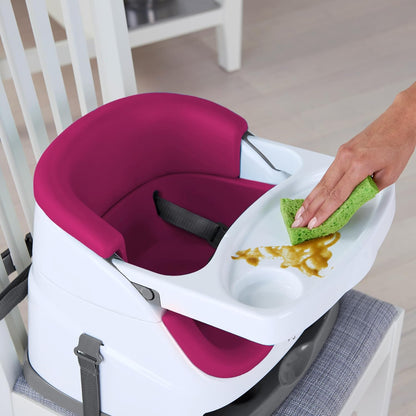 Ingenuity Baby Base 2-in-1 Booster Feeding and Floor Seat with Self-Storing Tray - Slate